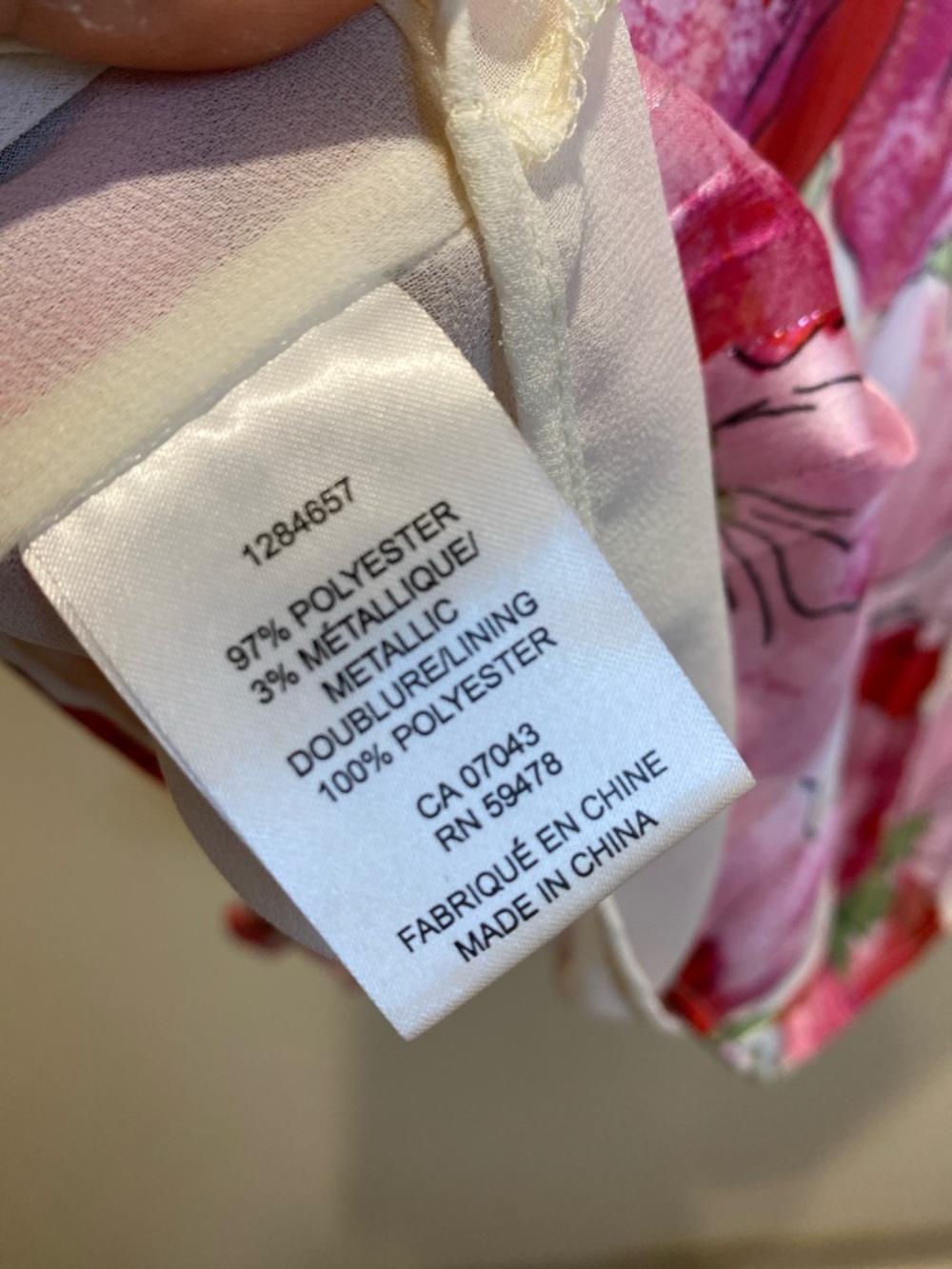 Joie White Blouse with Pink & Red Floral Print Sz M - Picture 10 of 11